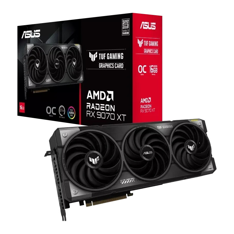 Vaizdo plokštė ASUS TUF Gaming Radeon™ RX 9070 XT 16GB GDDR6 OC Edition