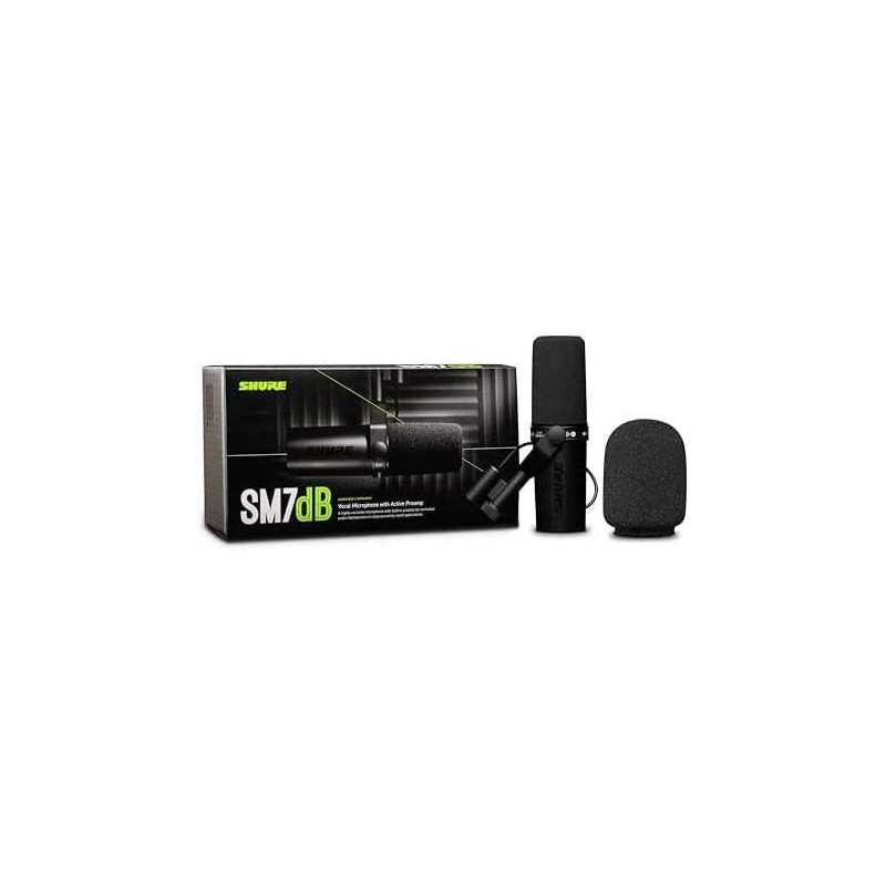Shure | Dinaminis vokalinis mikrofonas su įmontuotu pirminiu stiprintuvu | SM7DB | Juodas